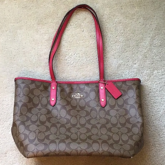 Coach Handbags - Coach City Tote, Tan/Brown/Pink